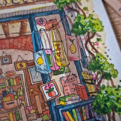 Original Watercolour of The Open Door in Rome