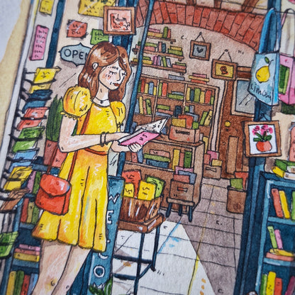 Original Watercolour of The Open Door in Rome