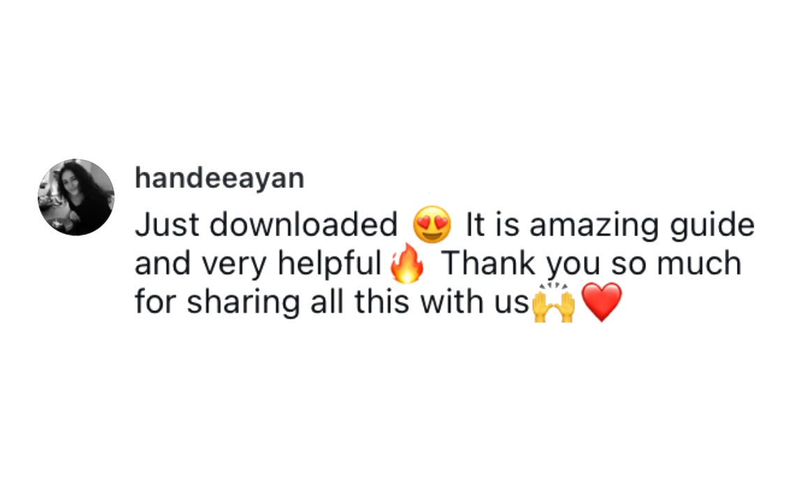 Text message with emojis expressing gratitude for a helpful guide, attributed to 'handeeayan'.