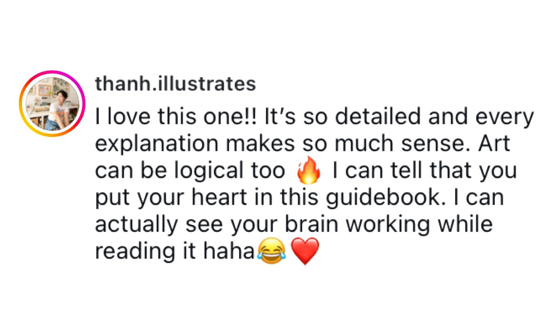 Comment on a guidebook with text and emojis